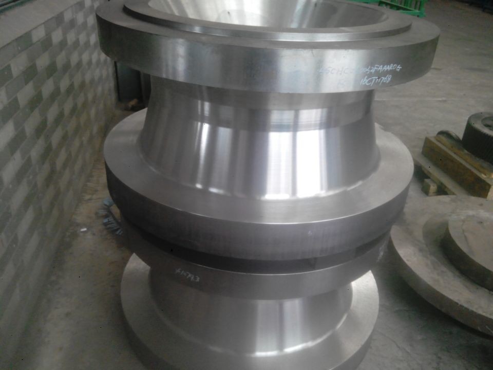 Forged Metals Castellated Shaft For Wind Power Generator Forged Slag Pot As Per Drawing For Melting Metal